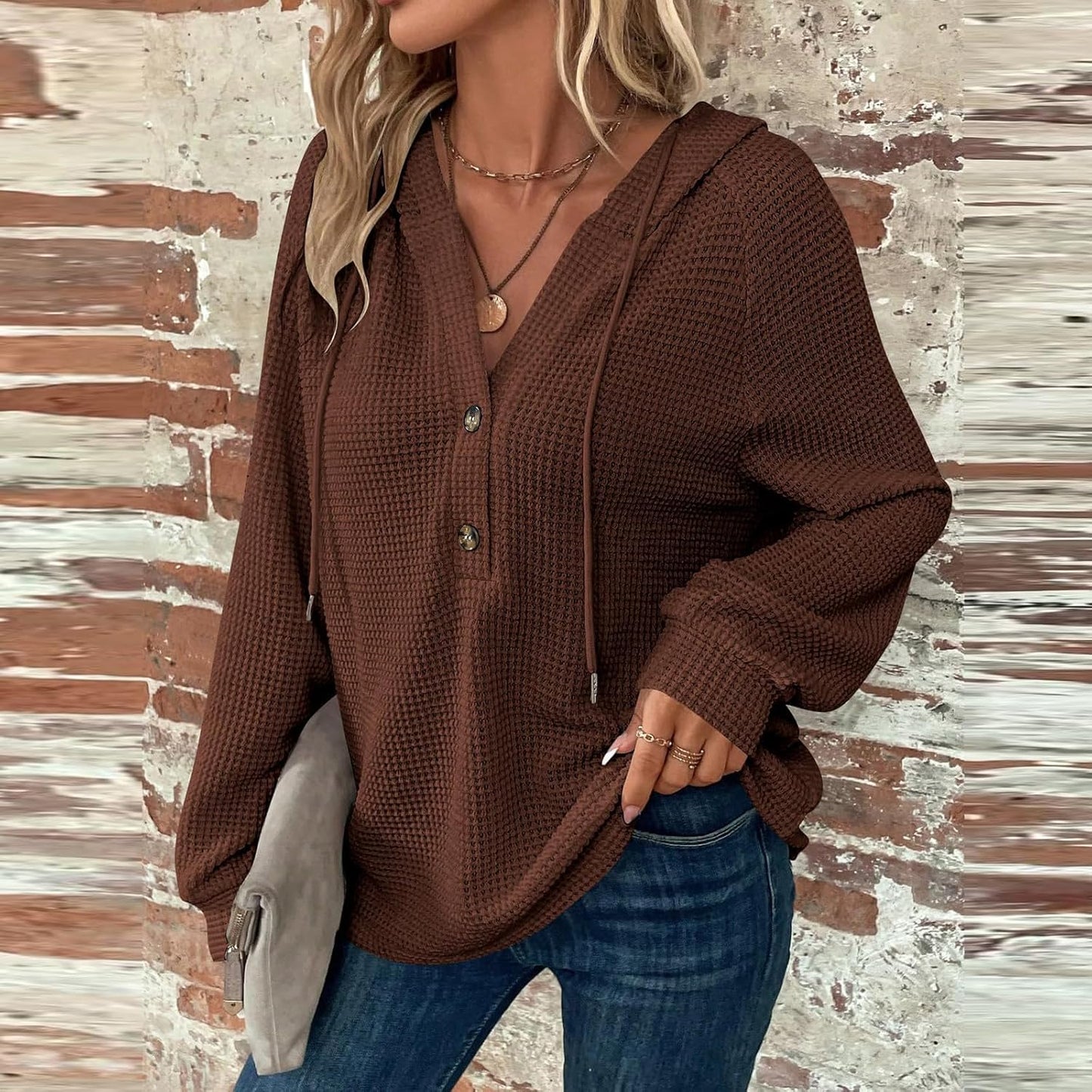 Zyrae™ | Felpa Scollo a V Oversize