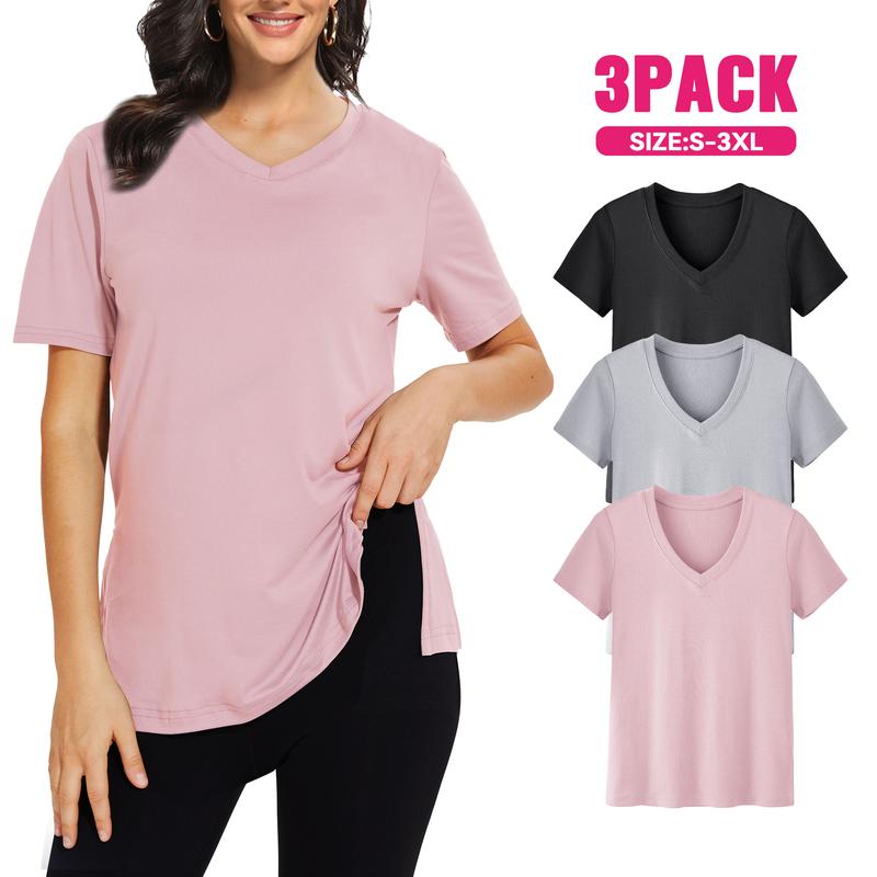 OLIVIA – MAGLIETTA V-NECK QUOTIDIANA (PACK DI 3)