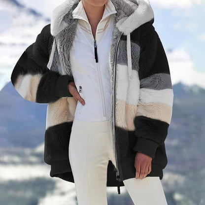 KAREN | Cappotto con cappuccio Oversize di Pelle Morbido e Calda