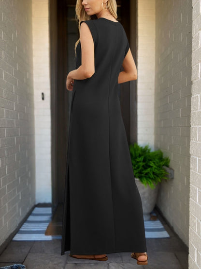 Riley™ - Abito in lino Elegante con Dettagli Hechos a Mano