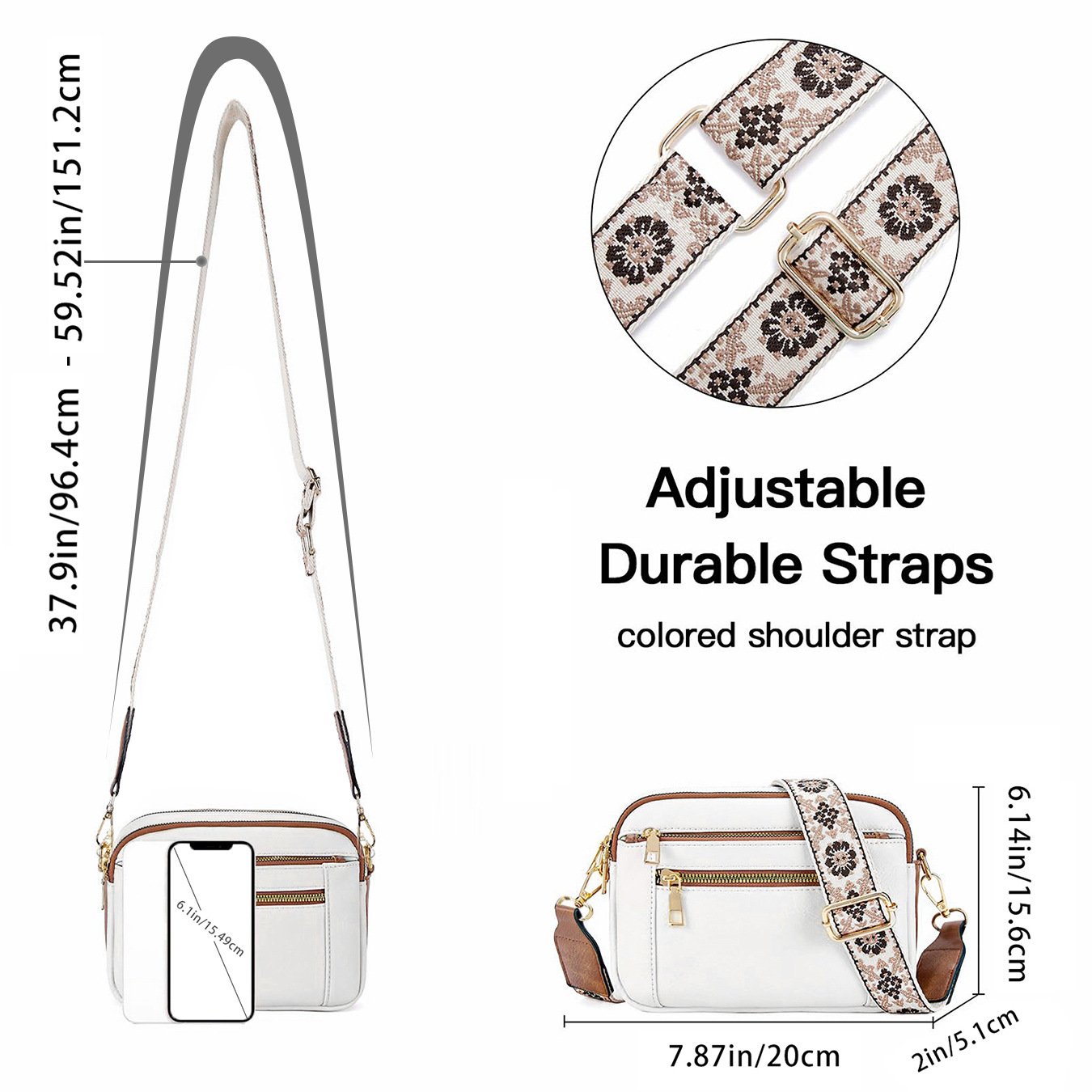Erikka | Borsa Elegante a tracolla con tracolla regolabile con stampa