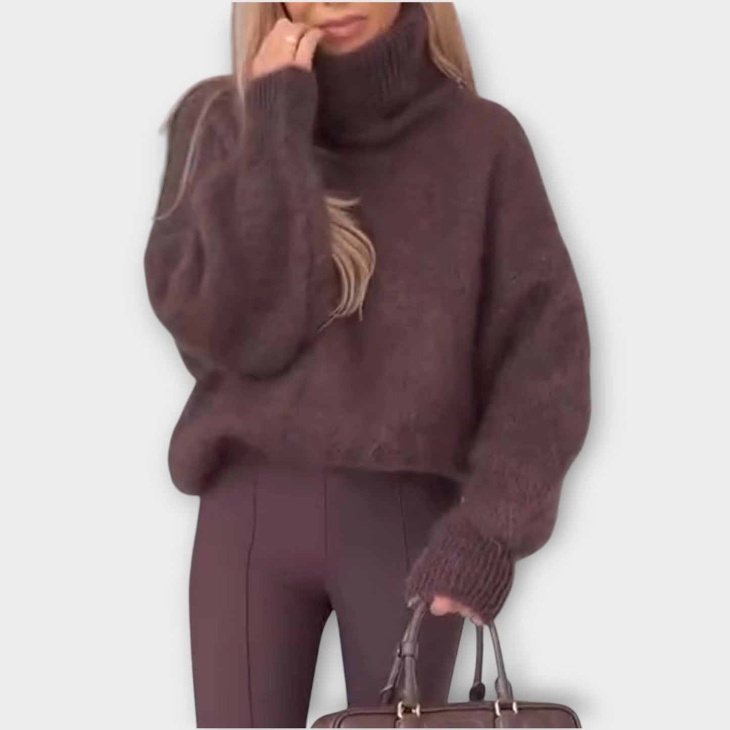 Maglione Oversize con Collo alto