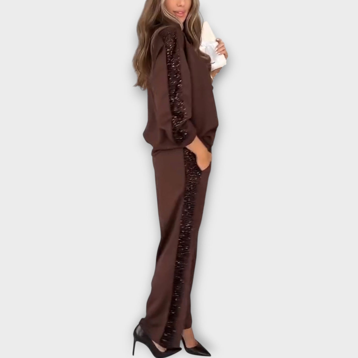 Set Lounge con Bordes di Lentejuelas