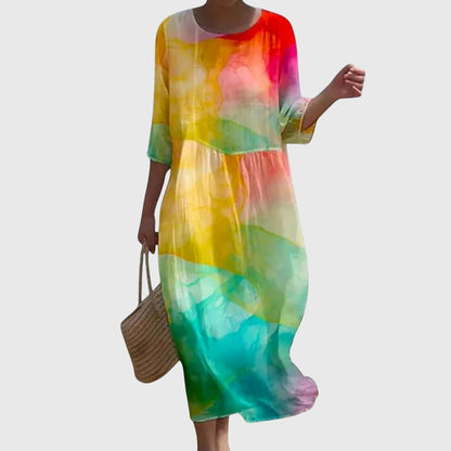 Hayley | Abito maxi Floreale Elegante