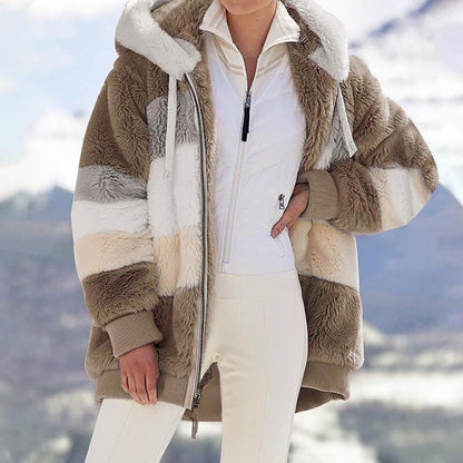 KAREN | Cappotto con cappuccio Oversize di Pelle Morbido e Calda