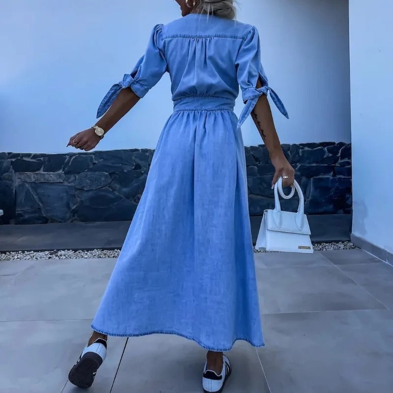 Marit | Abito di Denim Radiante
