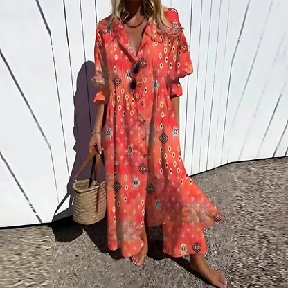 Hannah | Abito Smock di Bottoni Florales