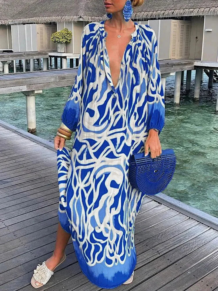 Bea - Abito Maxi di Scollo a V