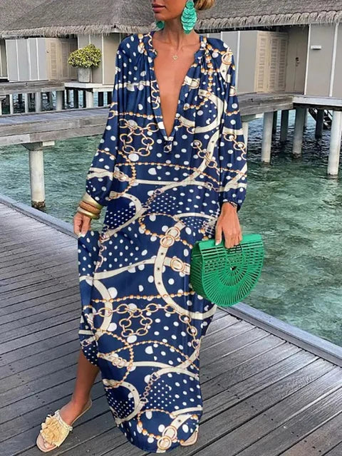 Bea - Abito Maxi di Scollo a V