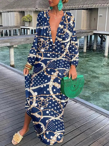 Bea - Abito Maxi di Scollo a V