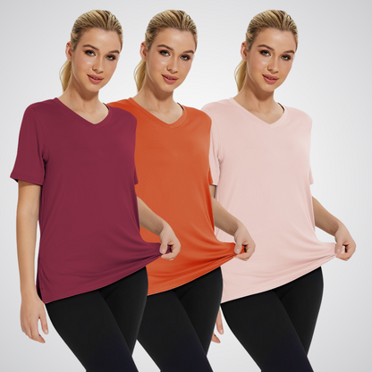 OLIVIA – MAGLIETTA V-NECK QUOTIDIANA (PACK DI 3)