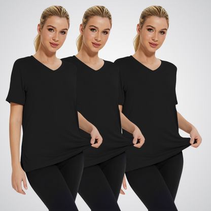 OLIVIA – MAGLIETTA V-NECK QUOTIDIANA (PACK DI 3)