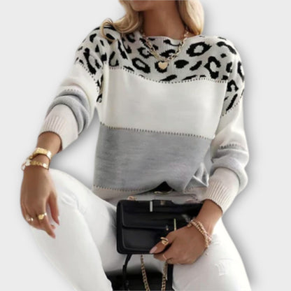 Kay - Maglione Casual di Leopardato