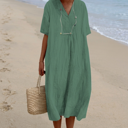 Silvana™ | Abito maxi Texturizado Rilassato.