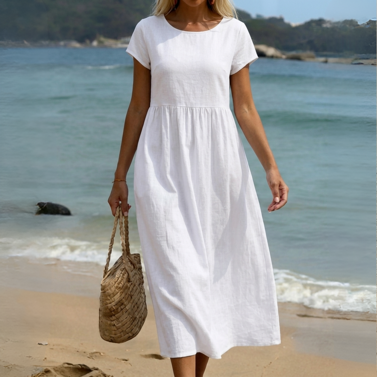 Ursina™ | Abito midi Fluido.