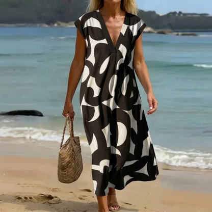 Tatiana™ | Abito maxi con Dettagli di Ricamo.