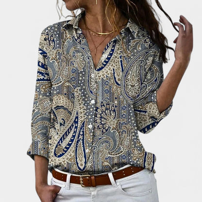 Tess | Blusa da donna con maniche lunghe e stampa elegante
