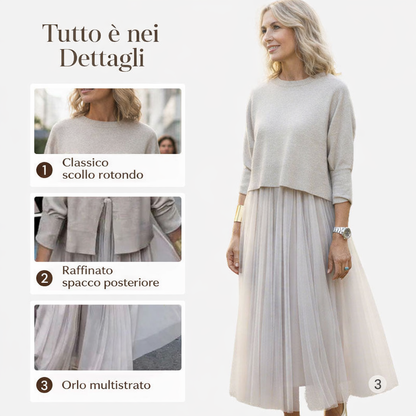 Completo coordinato donna 2 Piezas: Abito e Top di Manica lunga