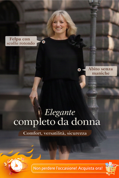 Completo coordinato donna 2 Piezas: Abito e Top di Manica lunga