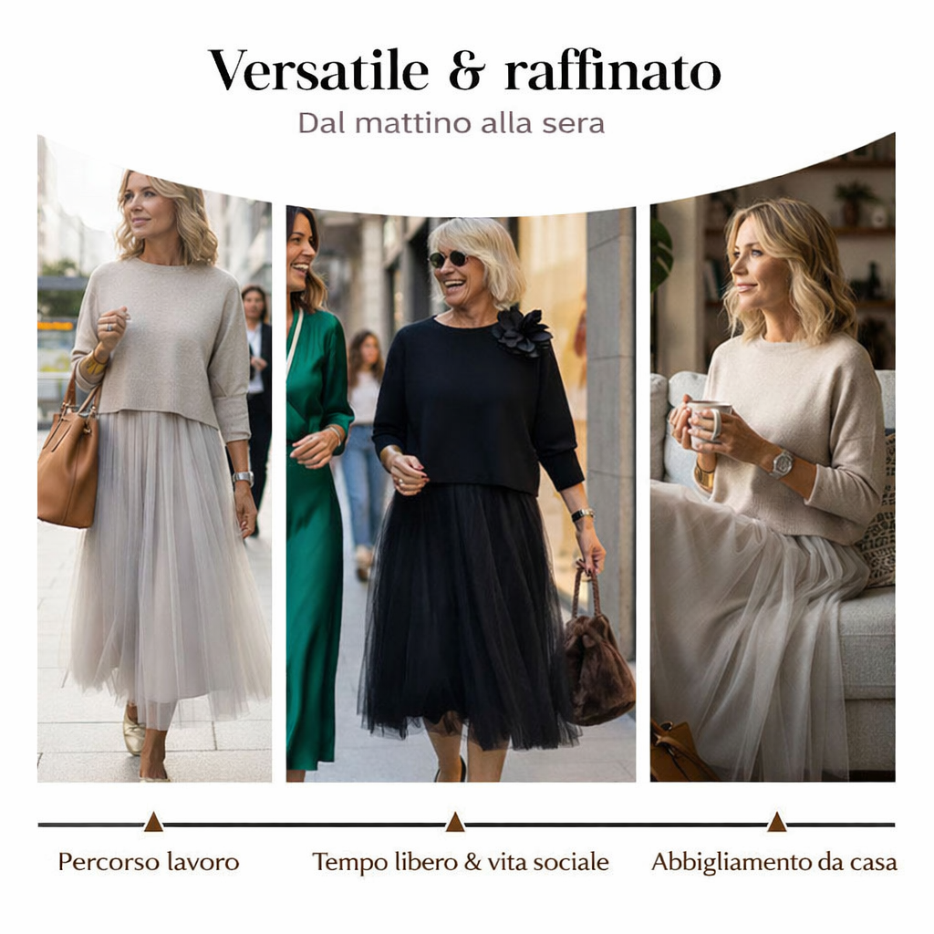Completo coordinato donna 2 Piezas: Abito e Top di Manica lunga