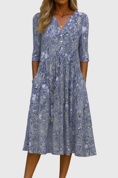 Harlow | Elegante abito midi di collo a V