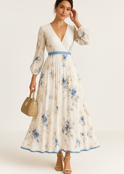 Kate | Abito maxi Floreale Elegante