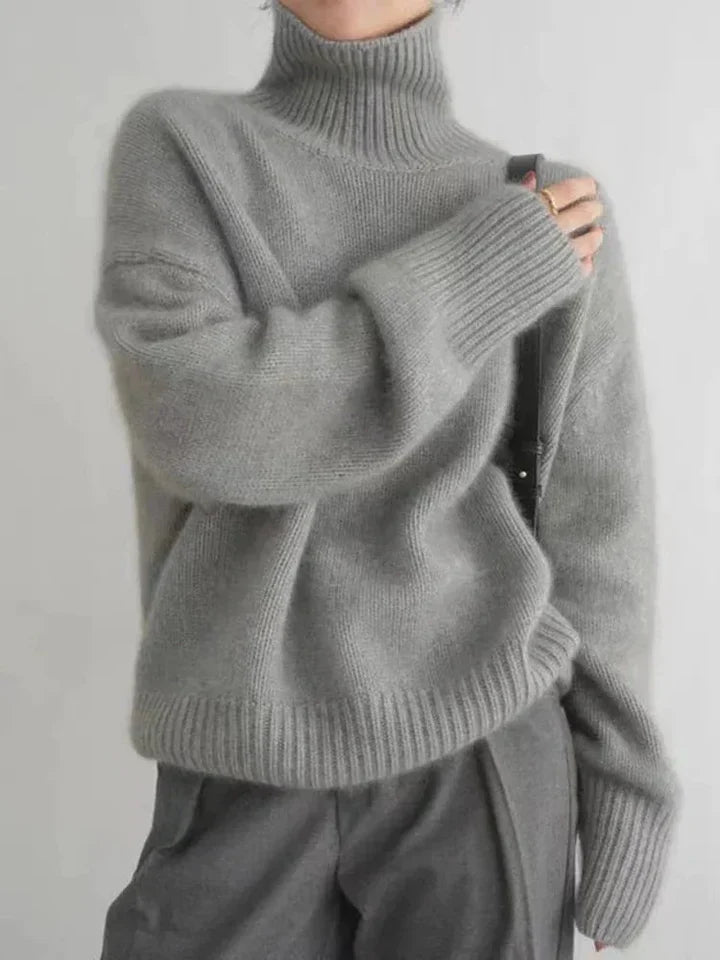 Maglione a collo alto in Cachemire morbido e Elegante