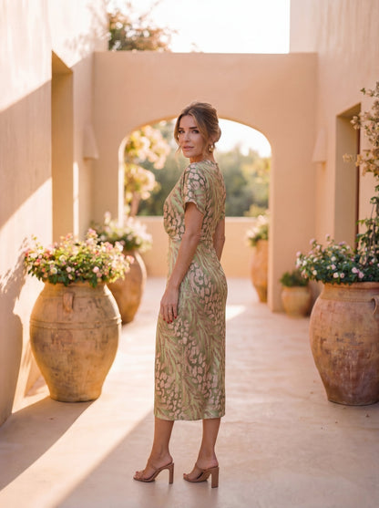 Antonella | Abito elegante di tessuto leggero e fluido