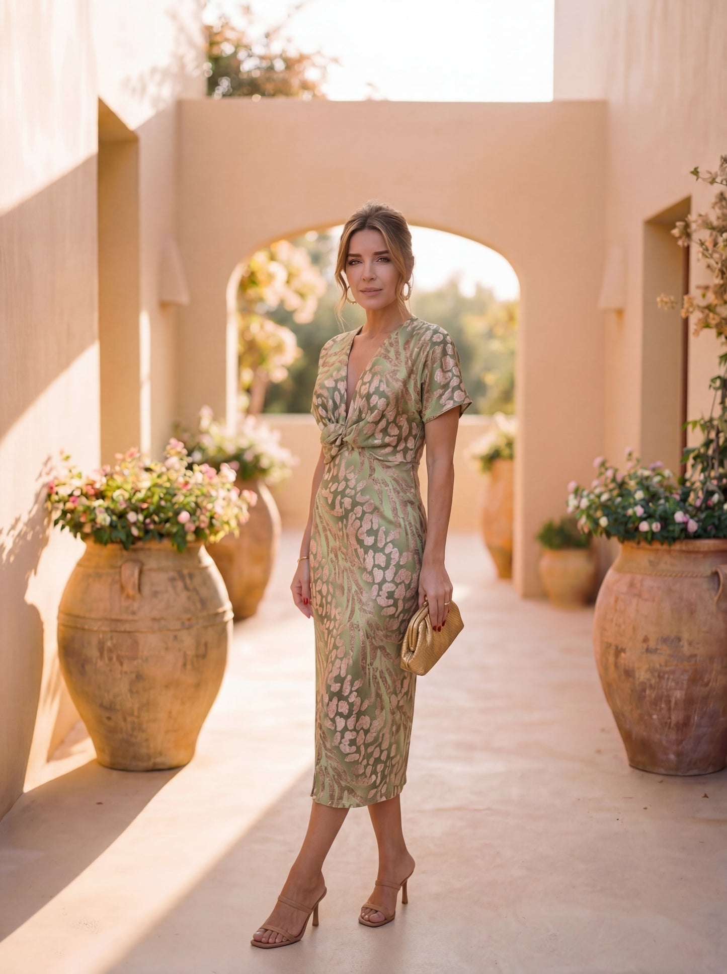 Antonella | Abito elegante di tessuto leggero e fluido