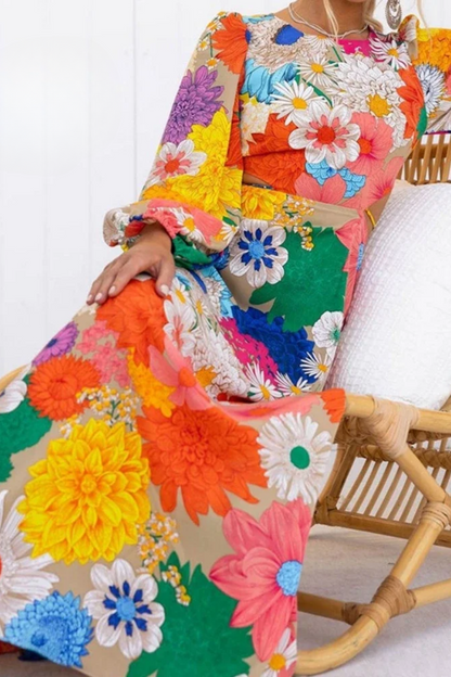 DAISY – ABITO MAXI FLOREALE SOLE