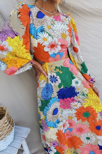 DAISY – ABITO MAXI FLOREALE SOLE