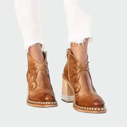 Stivali in pelle bordadas