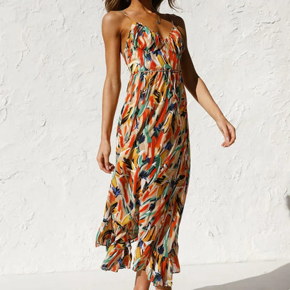 Clara - Abito Maxi Stampato Elegante