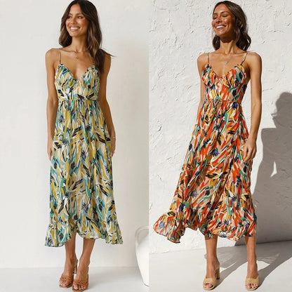 Clara - Abito Maxi Stampato Elegante
