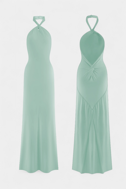 Trinity Abito Halter Aderente con Schiena arricciata