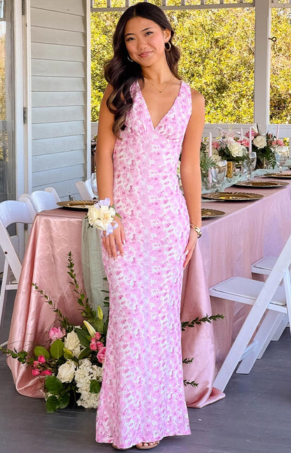 Farida - Abito Maxi di Pizzo Rosa
