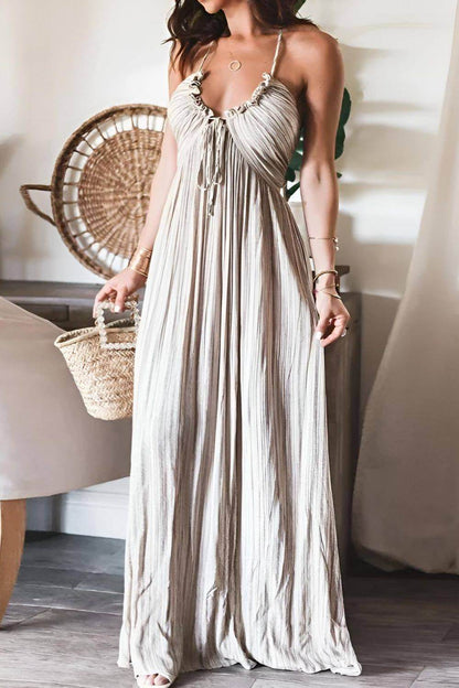 Lanie - Abito Maxi Plissettato Chic