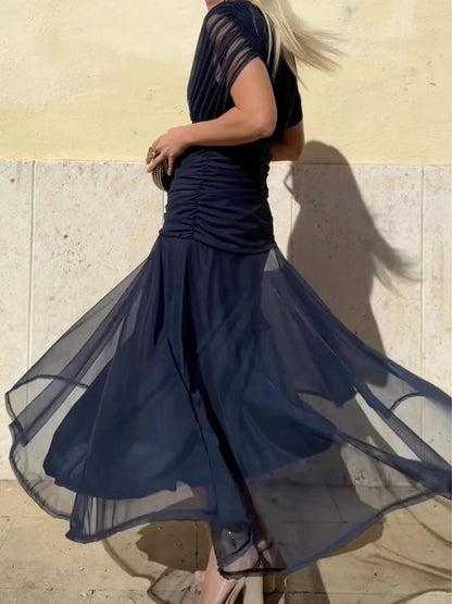VIVIAN | ABITO LUNGO CON SCOLLO A V