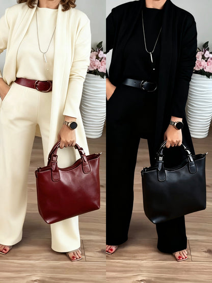 NATALIE - SET CLASSICO TRE PEZZI CON CARDIGAN