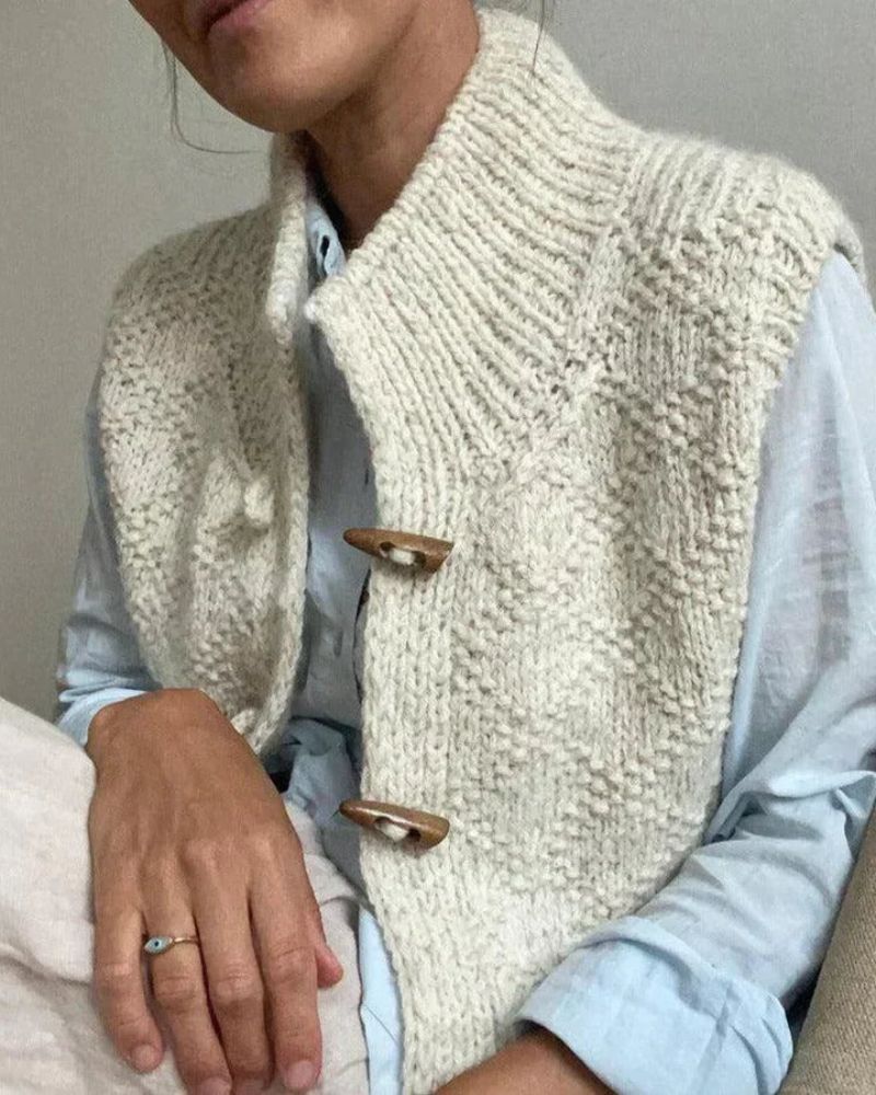 STACY - GILET IN MAGLIA SENZA MANICHE SOFISTICATO