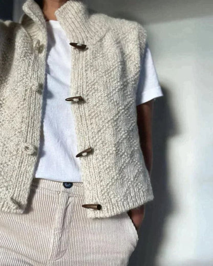 STACY - GILET IN MAGLIA SENZA MANICHE SOFISTICATO
