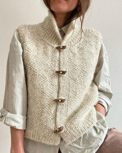 STACY - GILET IN MAGLIA SENZA MANICHE SOFISTICATO