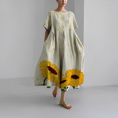 Daisy - Abito Maxi Morbido di Gran Onda Rétro