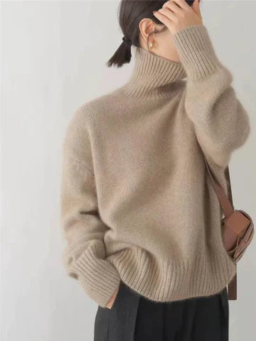 Amaya | Maglione in cachemire Luxe con Collo alto