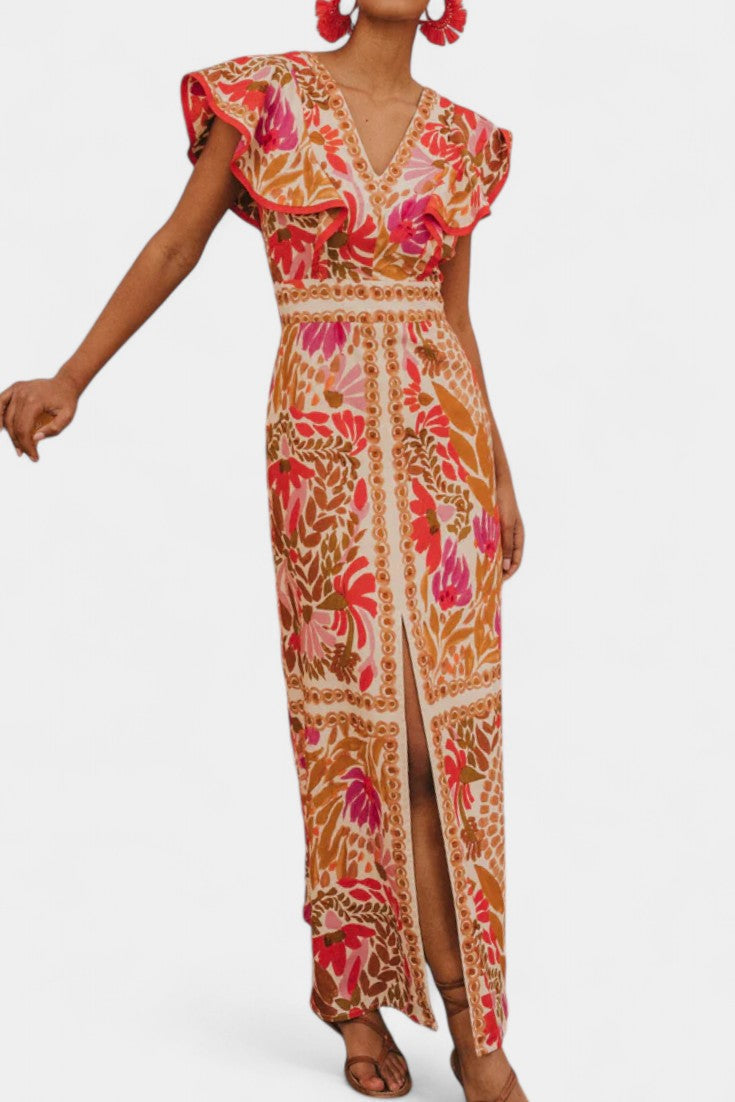 Suzanne Abito maxi Floreale Vivace