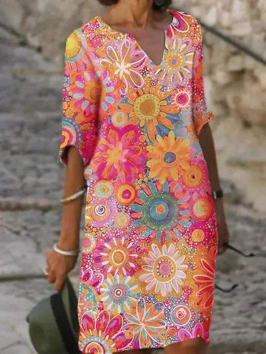 Beth™ - Abito Floreale Colorato