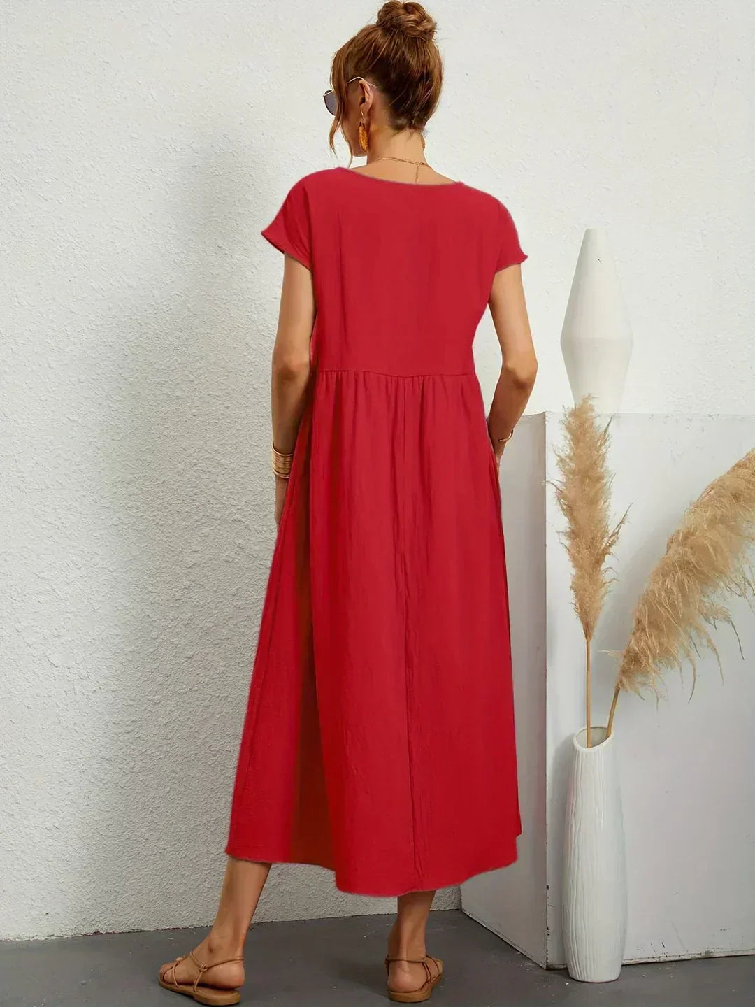 Ursina™ | Abito midi Fluido.