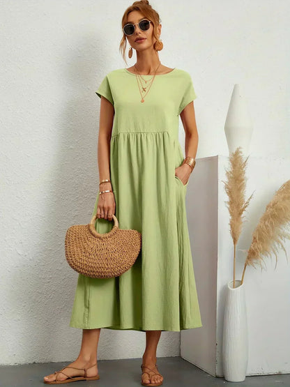 Ursina™ | Abito midi Fluido.
