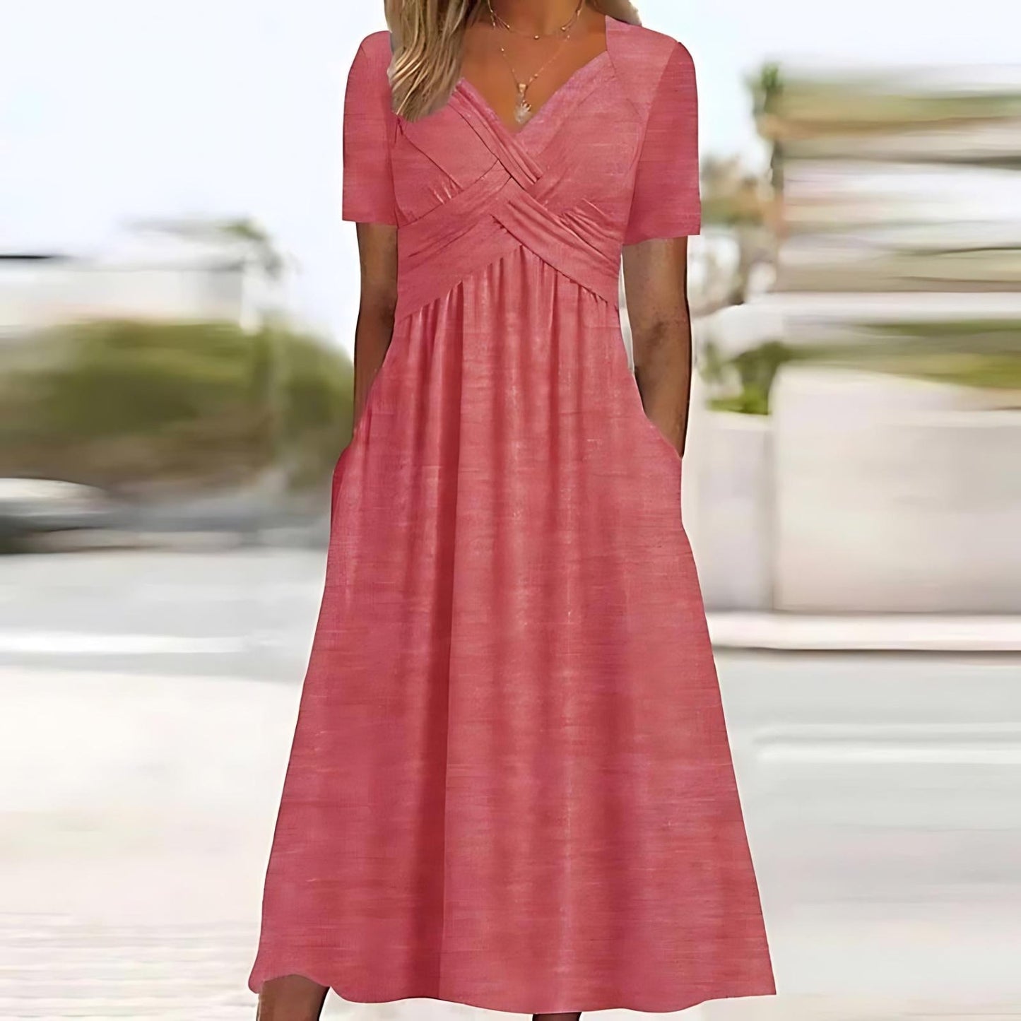 Elisa ™ | Abito Midi elegante con control di addome valorizzante