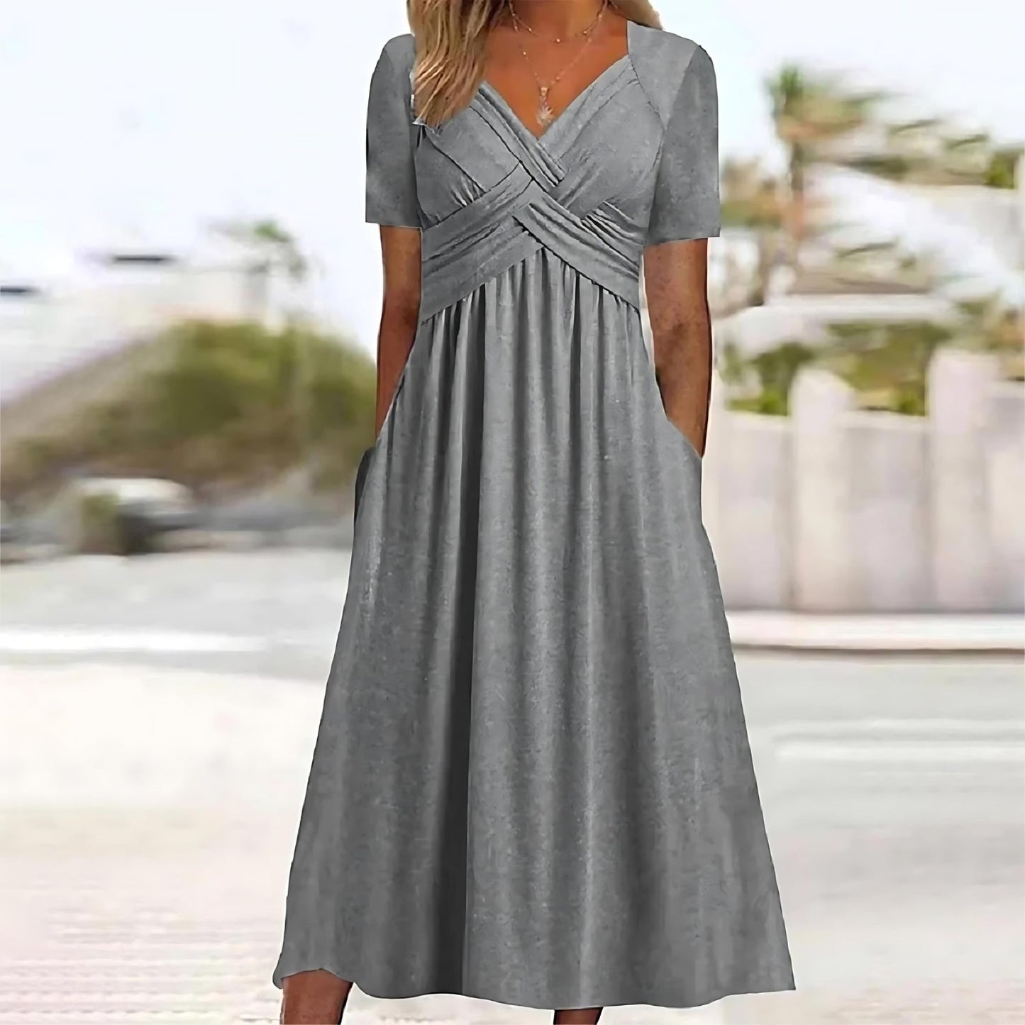 Elisa ™ | Elegante abito midi con control di abdomen valorizzante